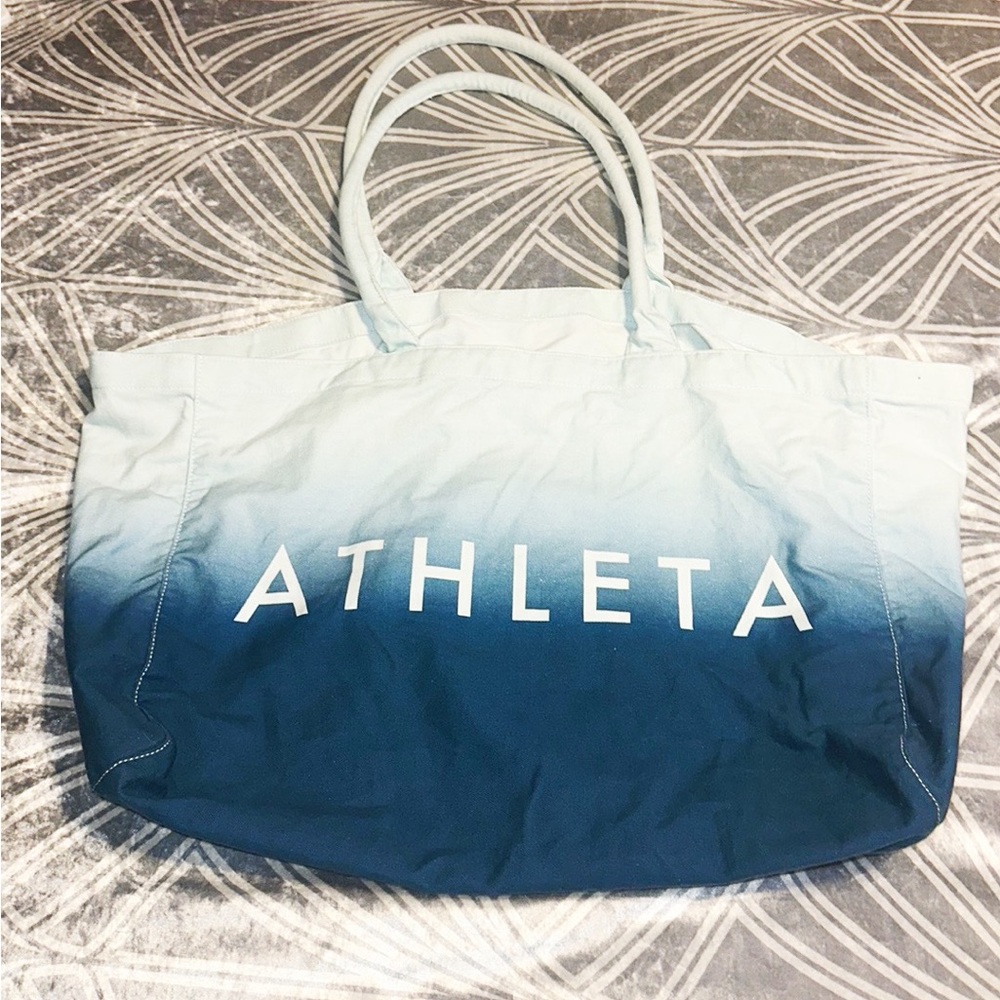 ATHLETA Huge Canvas Ombre' Tote EUC